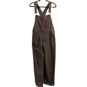 Free People Dark Wash Denim Overalls